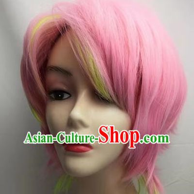 Kimetsu No Yaiba Cos Demon Slayer Squad Koi Pillar Kanroji Miuri Sex Change Cos Wig Two Color Gradient