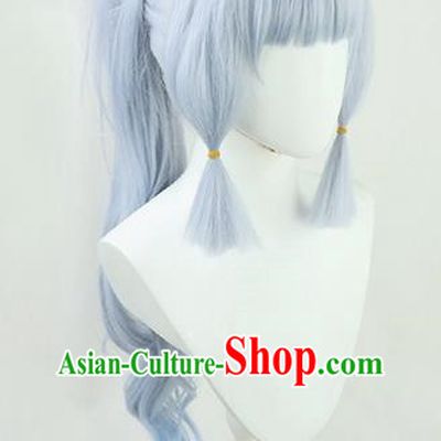 Genshin Kamisato Ayaka Cos Wig Traveler Rice Wife