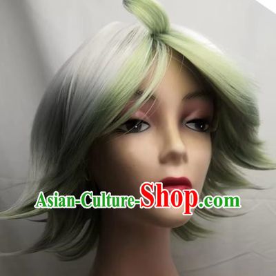 Plushuka COS Comes From The Abyss Two Color Highlight Turned Up Short Cosplay Wig
