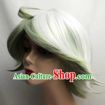 Plushuka COS Comes From The Abyss Two Color Highlight Turned Up Short Cosplay Wig