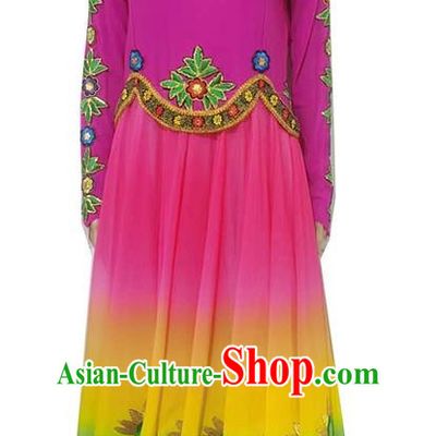 China Xinjiang dance costume big swing gradient dress