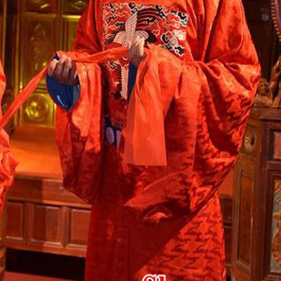 China Traditional Hanfu Wedding Robe Ming Dynasty Official Buzi Costume Ancient Young Man Clothing