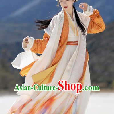 China Ancient Court Princess Clothing Song Dynasty Young Beauty Costumes Traditional Winter Hanfu Dresses Complete Set