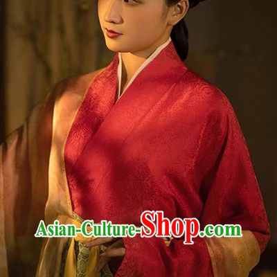 China Ancient Court Woman Replica Costumes Traditional Hanfu Mulberry Silk Dresses Song Dynasty Young Lady Clothing