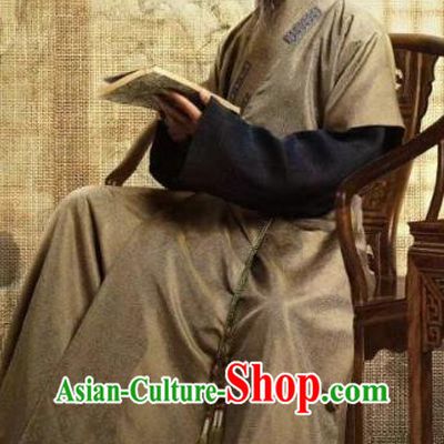 China Ancient Elder Lord Costumes Traditional Ming Dynasty Squire Clothing Under The Microscope Landowner Fan Yuan Clothing