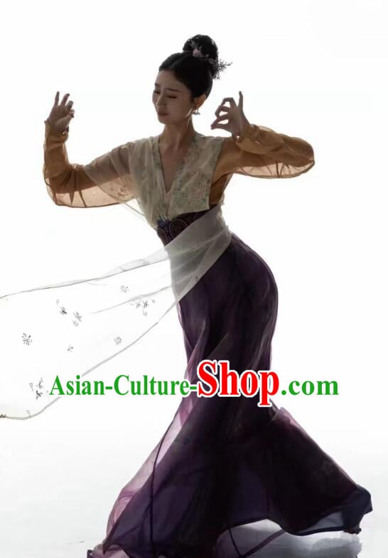 Chinese Tang Dynasty Princess Garments Ancient Young Lady Costumes Classical Dance Hanfu Dress Chinese Tang Dynasty Princess Garments Ancient Young Lady Costumes Classical Dance Hanfu Dress