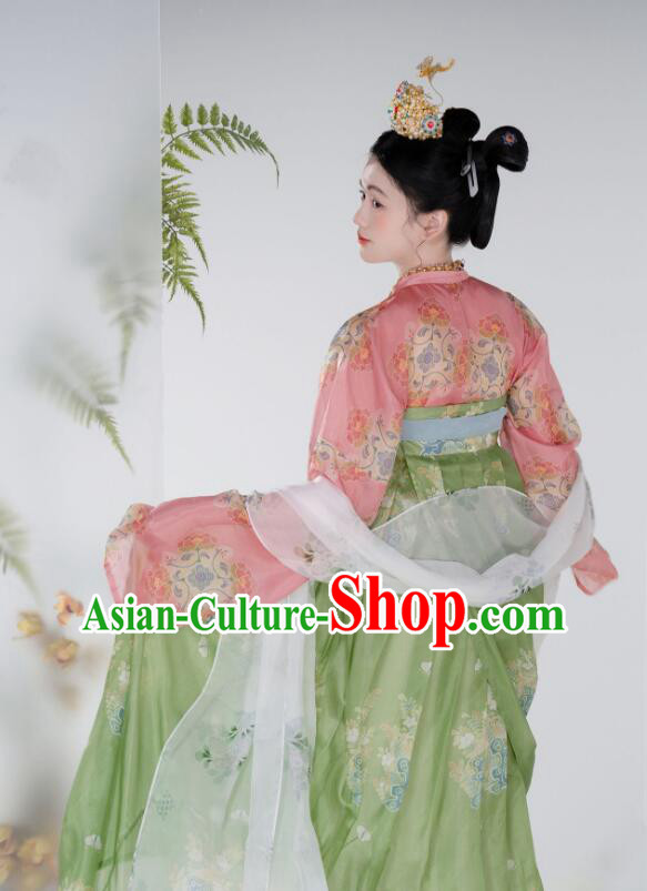 Chinese Tang Dynasty Princess Garments Clothing Ancient Palace Beauty Costumes Li Jingxun Hanfu Dress Chinese Tang Dynasty Princess Garments Clothing Ancient Palace Beauty Costumes Li Jingxun Hanfu Dress