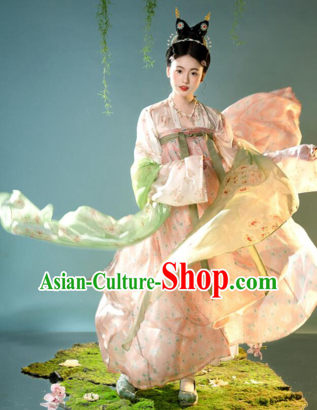 Chinese Classical Hanfu Dress Tang Dynasty Princess Garments Clothing Ancient Palace Beauty Costumes Chinese Classical Hanfu Dress Tang Dynasty Princess Garments Clothing Ancient Palace Beauty Costumes