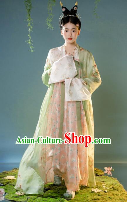 Chinese Classical Hanfu Dress Tang Dynasty Princess Garments Clothing Ancient Palace Beauty Costumes Chinese Classical Hanfu Dress Tang Dynasty Princess Garments Clothing Ancient Palace Beauty Costumes