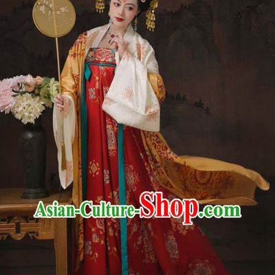 Chinese Ancient Empress Clothing Traditional Hanfu Dress Tang Dynasty Court Woman Garment Costumes