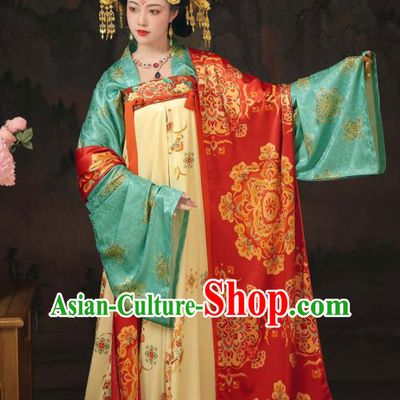 Chinese Tang Dynasty Court Woman Garment Costumes Ancient Empress Clothing Traditional Hanfu Dress