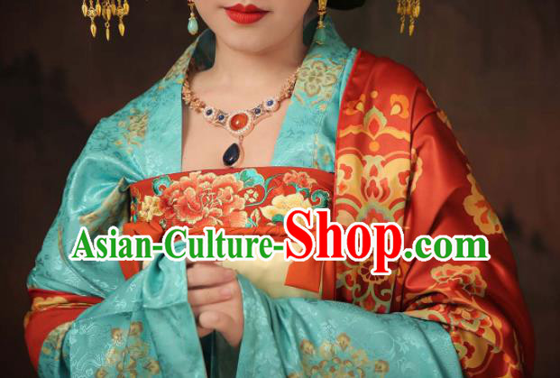 Chinese Tang Dynasty Court Woman Garment Costumes Ancient Empress Clothing Traditional Hanfu Dress Chinese Tang Dynasty Court Woman Garment Costumes Ancient Empress Clothing Traditional Hanfu Dress