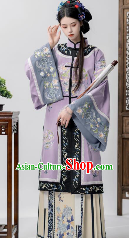 Chinese Ancient Noble Lady Dresses Embroidered Clothing Qing Dynasty Young Woman Garment Costumes Chinese Ancient Noble Lady Dresses Embroidered Clothing Qing Dynasty Young Woman Garment Costumes