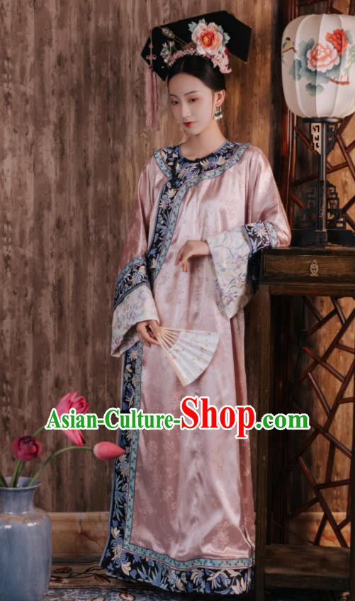Chinese Qing Dynasty Princess Garment Costumes Ancient Empress Pink Dress Court Woman Clothing Chinese Qing Dynasty Princess Garment Costumes Ancient Empress Pink Dress Court Woman Clothing