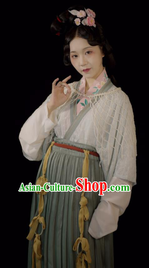 Chinese Traditional Hanfu Dresses Song Dynasty Young Mistress Clothing Ancient Princess Garment Costumes Chinese Traditional Hanfu Dresses Song Dynasty Young Mistress Clothing Ancient Princess Garment Costumes