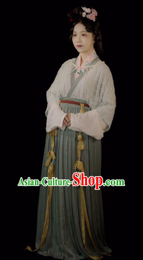 Chinese Traditional Hanfu Dresses Song Dynasty Young Mistress Clothing Ancient Princess Garment Costumes Chinese Traditional Hanfu Dresses Song Dynasty Young Mistress Clothing Ancient Princess Garment Costumes