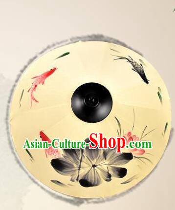 Chinese Palace Lantern Hand Painting Lotus Koi Lantern Traditional Ceiling Lamp Chinese Palace Lantern Hand Painting Lotus Koi Lantern Traditional Ceiling Lamp