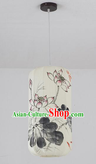Chinese Classical Ceiling Lamp Palace Lantern Hand Painting Lotus Fish Lantern Chinese Classical Ceiling Lamp Palace Lantern Hand Painting Lotus Fish Lantern