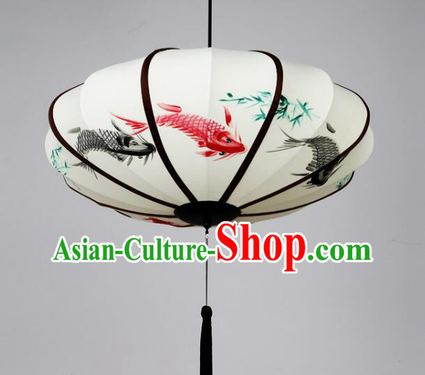 Traditional Chinese Palace Lantern Hand Painting Bamboo Fish Ceiling Lanterns Hanging Lanern Traditional Chinese Palace Lantern Hand Painting Bamboo Fish Ceiling Lanterns Hanging Lanern