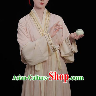 Chinese Traditional Pink Hanfu Dresses Song Dynasty Noble Woman Clothing Ancient Empress Garment Costumes