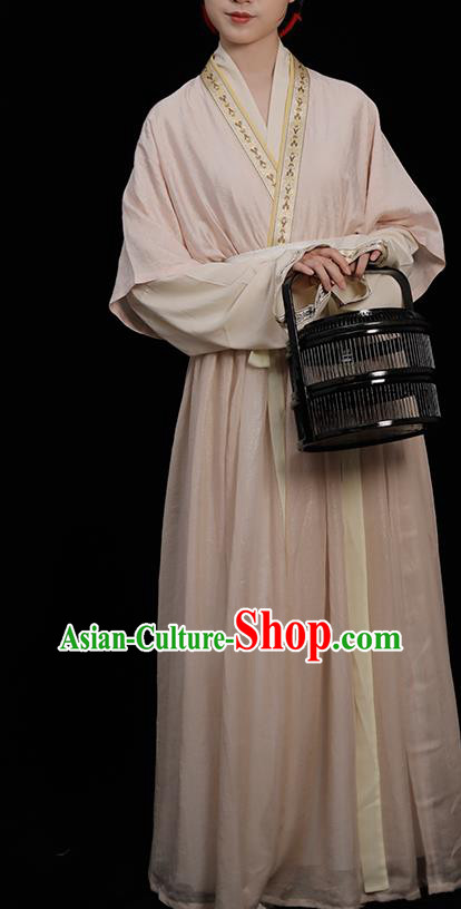 Chinese Traditional Pink Hanfu Dresses Song Dynasty Noble Woman Clothing Ancient Empress Garment Costumes Chinese Traditional Pink Hanfu Dresses Song Dynasty Noble Woman Clothing Ancient Empress Garment Costumes