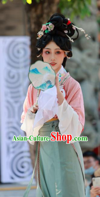 Chinese Traditional Hanfu Dresses Song Dynasty Palace Empress Clothing Ancient Royal Princess Garment Costumes Chinese Traditional Hanfu Dresses Song Dynasty Palace Empress Clothing Ancient Royal Princess Garment Costumes