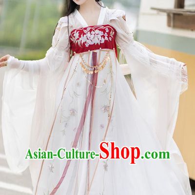 Chinese Ancient Goddess Hanfu Dress Southern and Northern Dynasties Palace Princess Garment Costumes