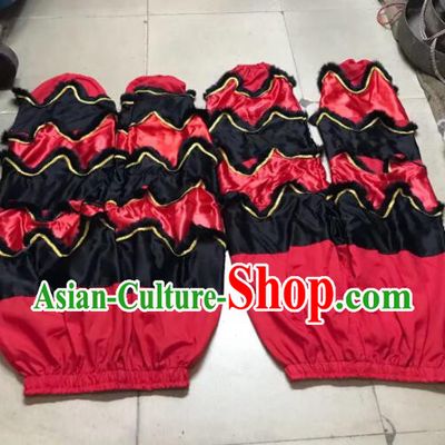 Professional Red Lion Pants Handmade 2 Pairs of Black Fur Trousers