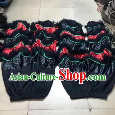 Handmade 2 Pairs of Black Fur Trousers Professional Lion Dancer Pants