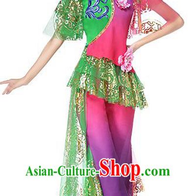 Chinese Folk Dance Garments Yangko Dance Clothing Women Fan Dance Outfit