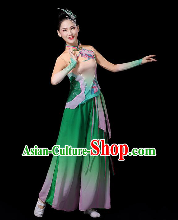 Chinese Yangko Dance Clothing Women Group Dance Fashion Folk Dance Outfit Lotus Dance Costumes Chinese Yangko Dance Clothing Women Group Dance Fashion Folk Dance Outfit Lotus Dance Costumes