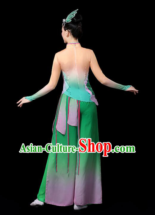 Chinese Yangko Dance Clothing Women Group Dance Fashion Folk Dance Outfit Lotus Dance Costumes Chinese Yangko Dance Clothing Women Group Dance Fashion Folk Dance Outfit Lotus Dance Costumes