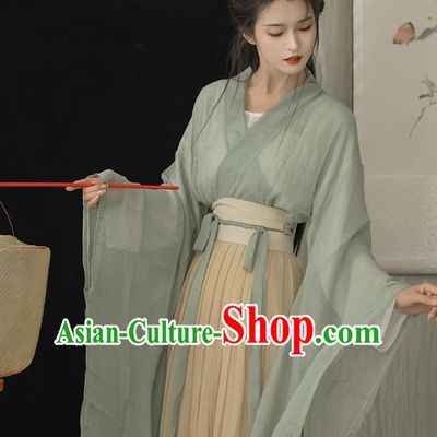 Chinese Ancient Swordswoman Clothing Jin Dynasty Young Lady Costumes Traditional Hanfu Dresses