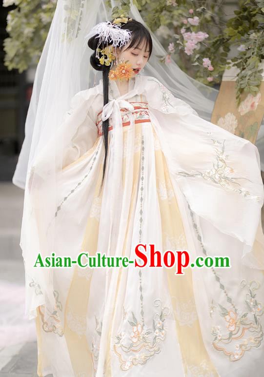 Chinese Traditional Hanfu Dresses Ancient Fairy Clothing Tang Dynasty Royal Princess Costumes Chinese Traditional Hanfu Dresses Ancient Fairy Clothing Tang Dynasty Royal Princess Costumes