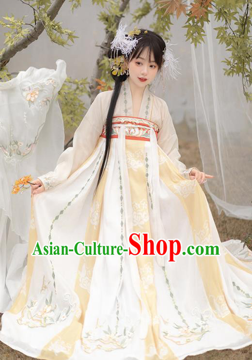 Chinese Traditional Hanfu Dresses Ancient Fairy Clothing Tang Dynasty Royal Princess Costumes Chinese Traditional Hanfu Dresses Ancient Fairy Clothing Tang Dynasty Royal Princess Costumes