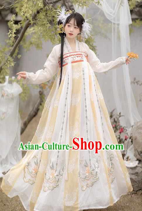 Chinese Traditional Hanfu Dresses Ancient Fairy Clothing Tang Dynasty Royal Princess Costumes Chinese Traditional Hanfu Dresses Ancient Fairy Clothing Tang Dynasty Royal Princess Costumes