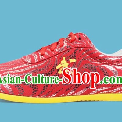 Professional Kung Fu Performance Shoes Martial Arts Shoes Chinese Wushu Competition Red Shoes