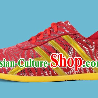 Chinese Wushu Competition Red Shoes Professional Kung Fu Performance Shoes Martial Arts Shoes