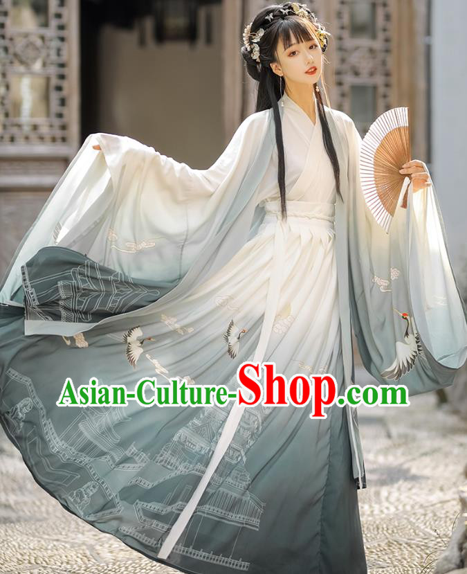 Chinese Traditional Hanfu Dresses Wei Dynasty Princess Clothing Ancient Young Beauty Garment Costumes Chinese Traditional Hanfu Dresses Wei Dynasty Princess Clothing Ancient Young Beauty Garment Costumes