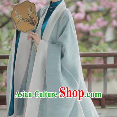 Chinese Ming Dynasty Noble Woman Clothing Ancient Young Mistress Garment Costumes Traditional White Cape Gown and Skirt Complete Set