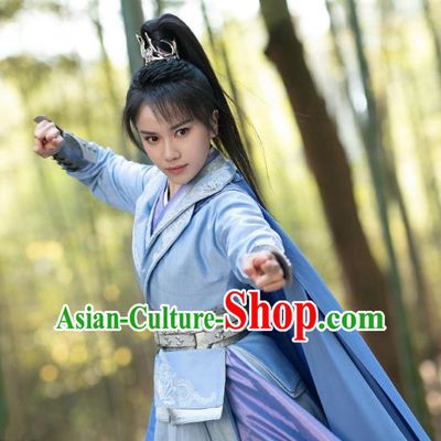 Chinese TV Series The Blood of Youth Sikong Qian Luo Garment Costumes Ancient Swordswoman Clothing
