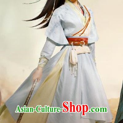 Chinese The Blood of Youth Sikong Qianluo Blue Dress Ancient Female Knight Garment Costumes TV Series Swordswoman Clothing