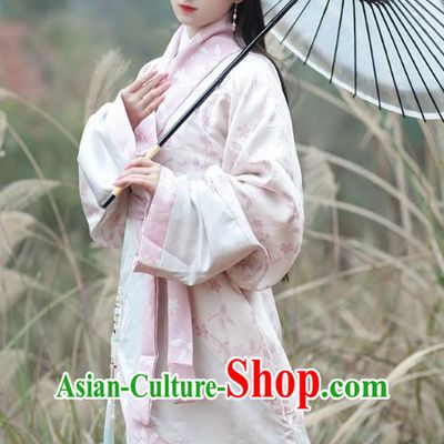 Chinese Han Dynasty Princess Clothing Ancient Palace Lady Costume Traditional Han Fu Dress Curving Front Robe