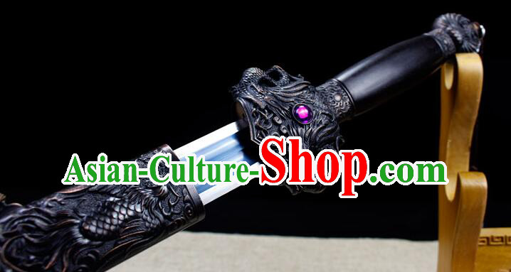 Chinese Ancient Sword Tang Dynasty Knight Sword Handmade Black Sword Chinese Ancient Sword Tang Dynasty Knight Sword Handmade Black Sword