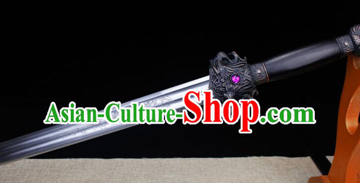 Chinese Ancient Sword Tang Dynasty Knight Sword Handmade Black Sword Chinese Ancient Sword Tang Dynasty Knight Sword Handmade Black Sword