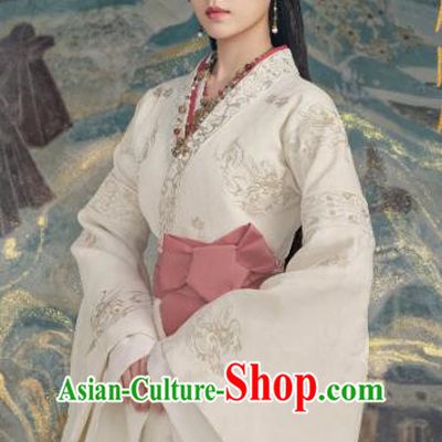 Chinese Han Dynasty Aristocratic Lady Historical Costumes Ancient Noble Woman Clothing TV Series Love Like The Galaxy Wan Qiqi Dresses