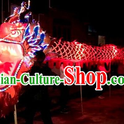 Chinese Luminous LED Lamps Dragon Dance Costumes Props for 19-20 People