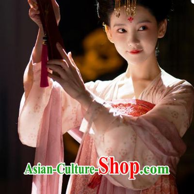 Chinese Ancient Dancing Beauty Clothing TV Series A Dream of Splendor Hanfu Dresses Tang Dynasty Noble Lady Historical Costumes