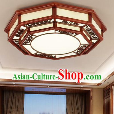 Chinese Handmade Wood Lantern Traditional Ceiling Lamp Eight Diagrams Lantern