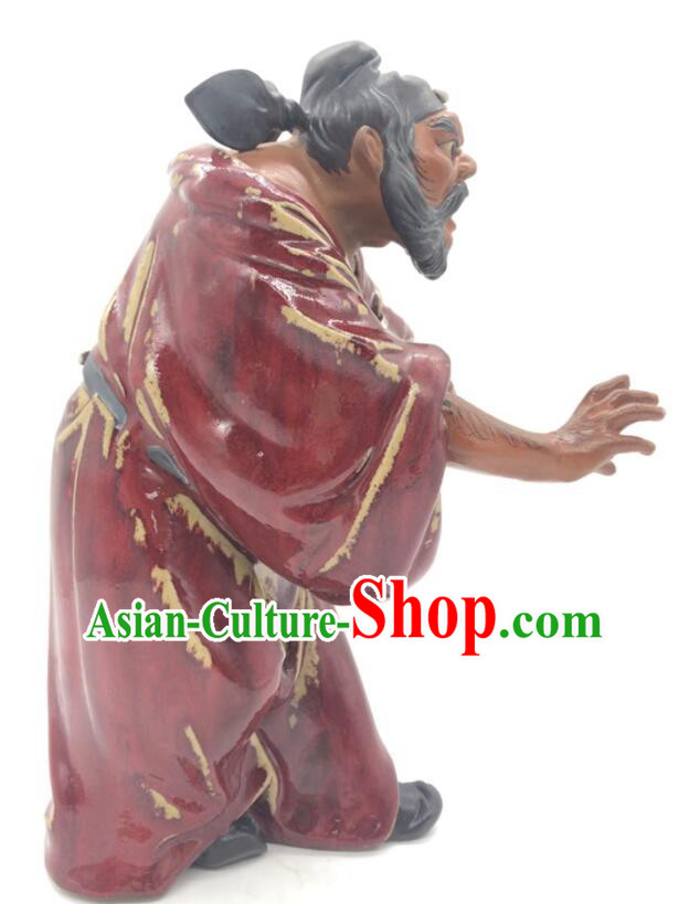 Chinese Ceramics Artistic Zhong Kui Catching Ghost Statue Hand Made Shi Wan Figurine Chinese Ceramics Artistic Zhong Kui Catching Ghost Statue Hand Made Shi Wan Figurine